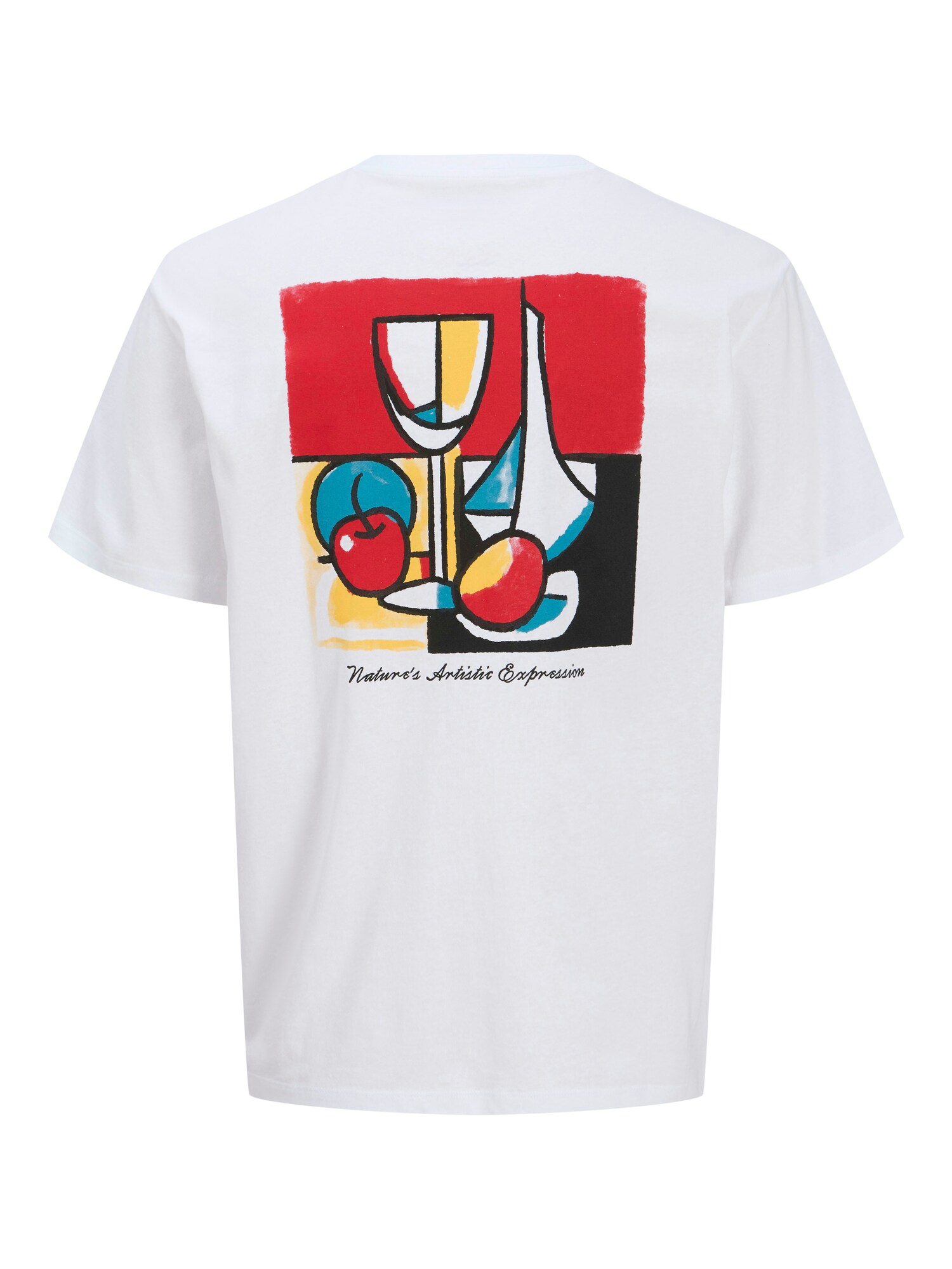 JACK & JONES Póló 'JORExpressions'  világoskék / piros / fehér termék 2. képe