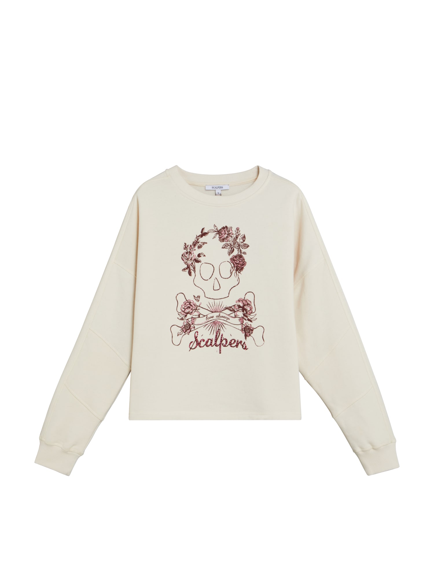 Scalpers Sweater majica ' ' ecru/prljavo bijela