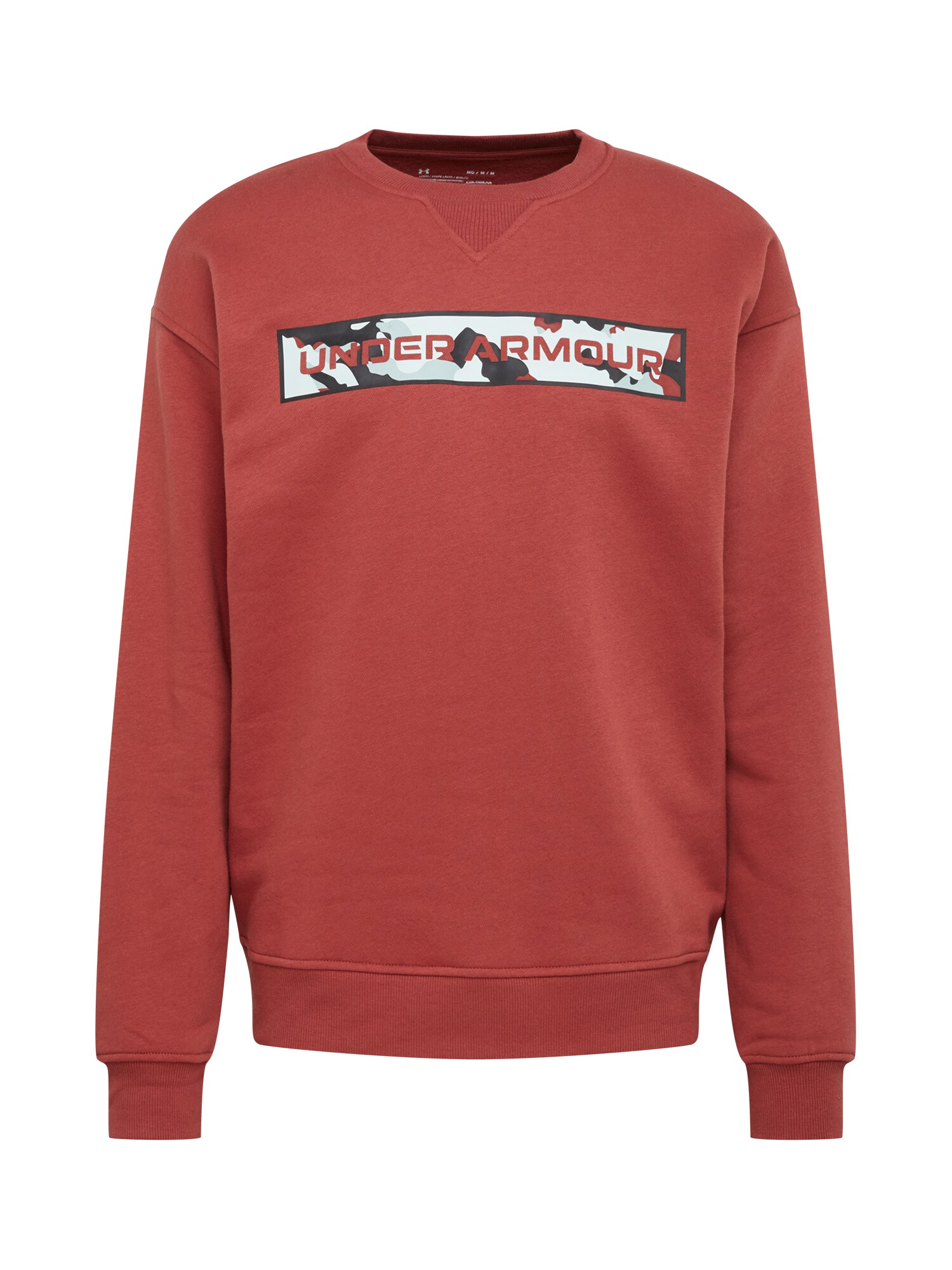 UNDER ARMOUR Sportinio tipo megztinis 'Rival'  pastelinė raudona / balta / šviesiai pilka / juoda
