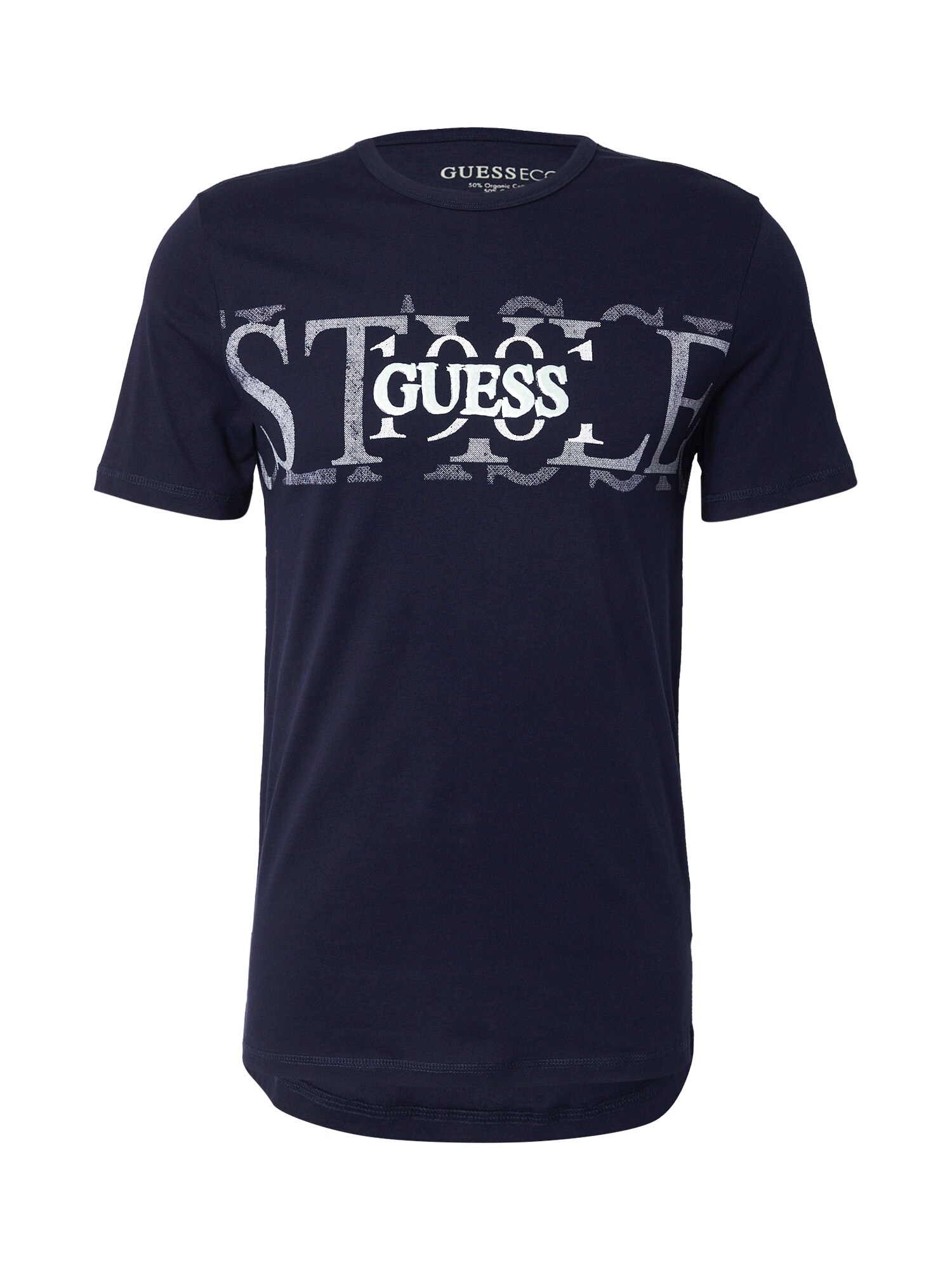 GUESS Póló  tengerészkék / menta / fehér akciós termékkép 1