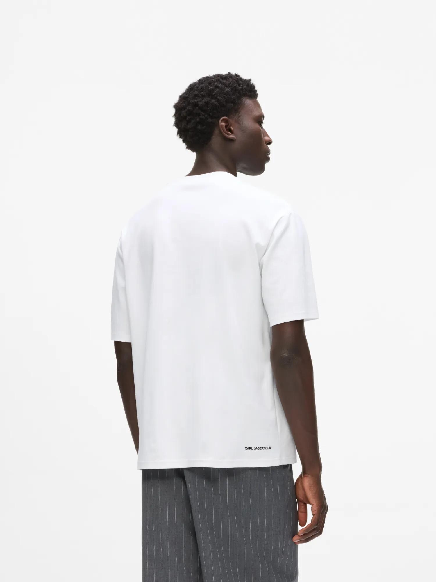 Karl Lagerfeld Camiseta gris oscuro / blanco – imagen 3