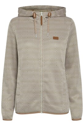 Oxmo Fleece jas ‘Pebbles’ Beige