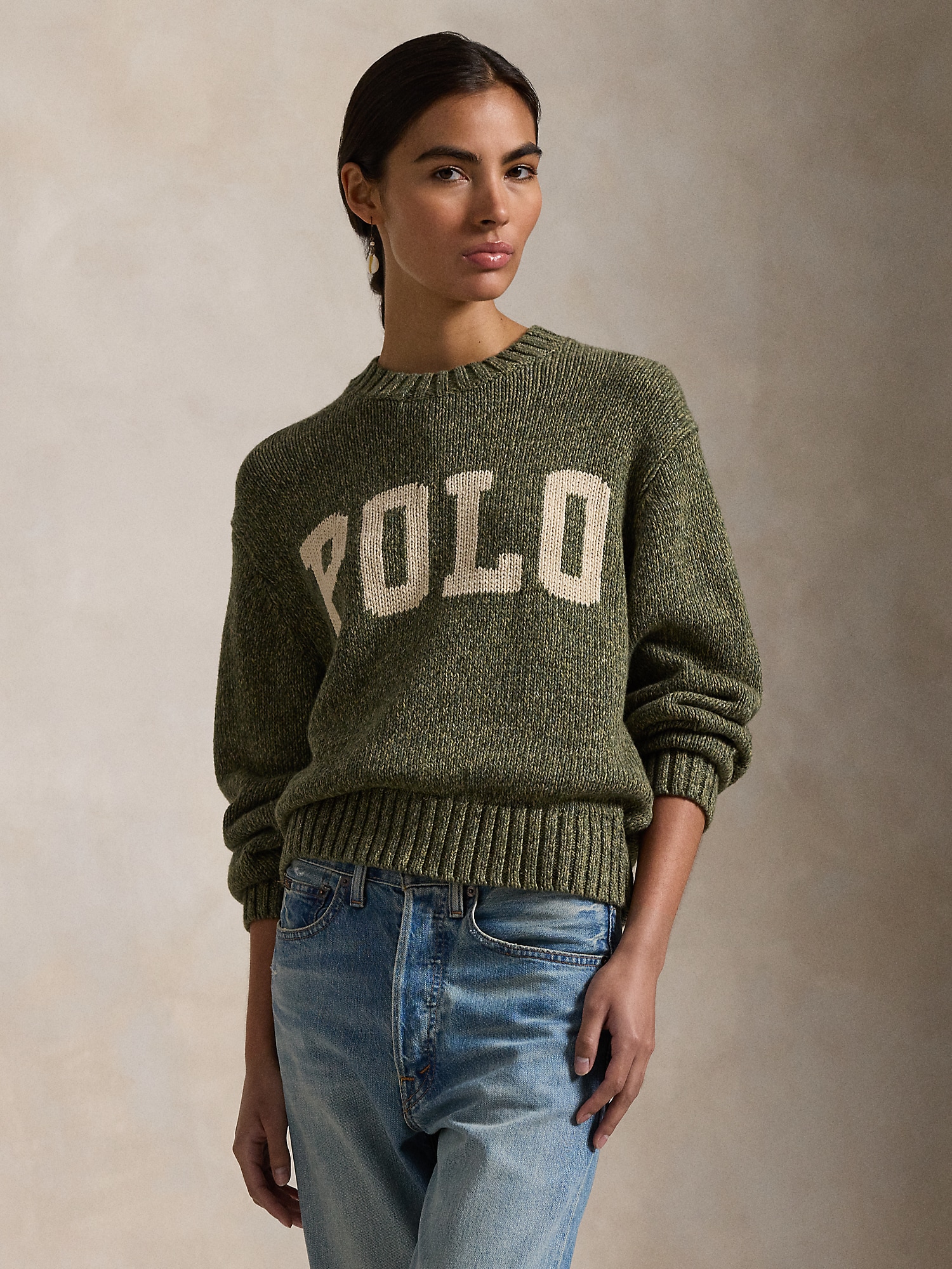 Polo Ralph Lauren Pulóver  bézs / olíva termék 2. képe