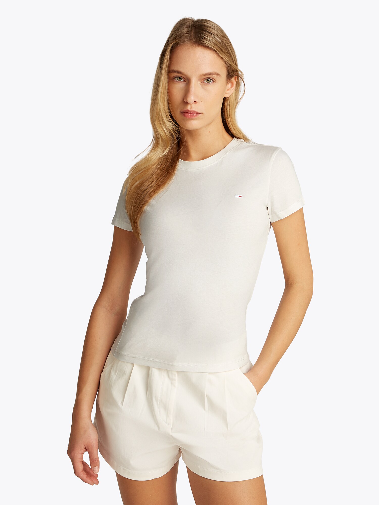 Tommy Jeans Póló  pasztell-rózsaszín / fehér termék 2. képe