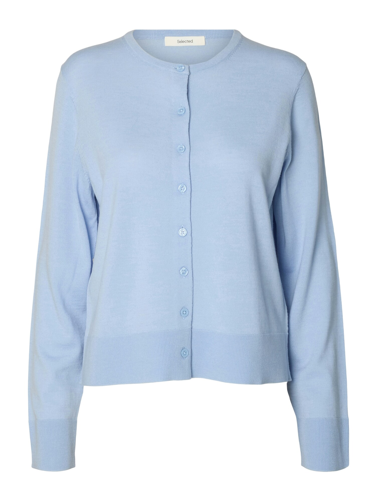 SELECTED Geacă tricotată SLFThea  albastru deschis