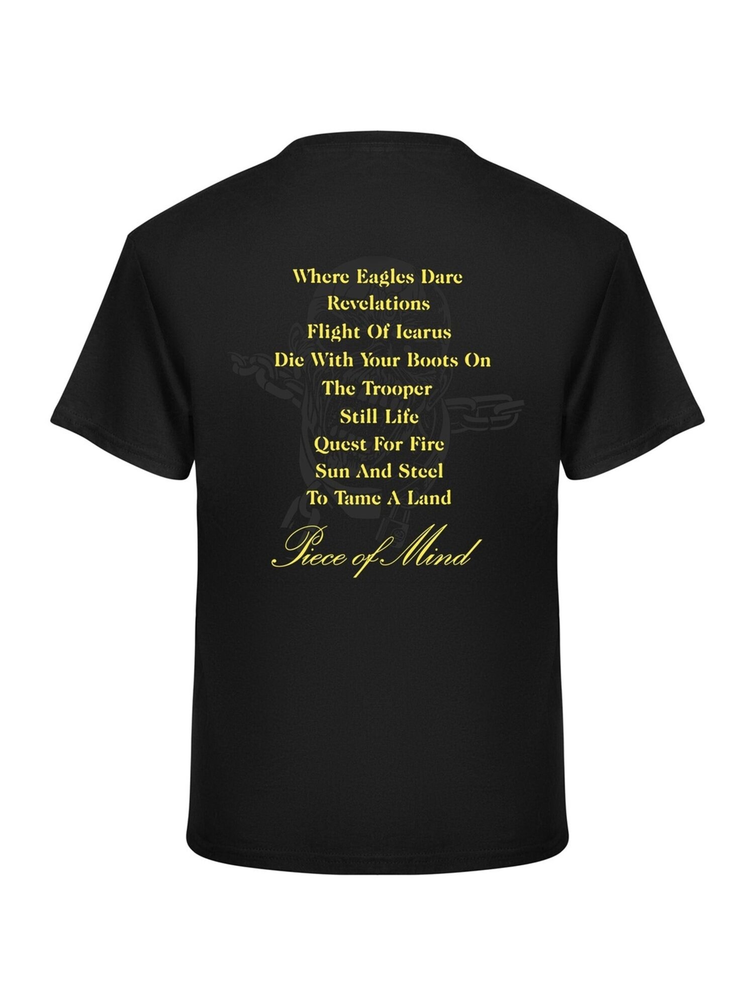 Iron Maiden Camiseta 'Iron Maiden Piece of Mind Tracks T-Shirt' negro – imagen 2