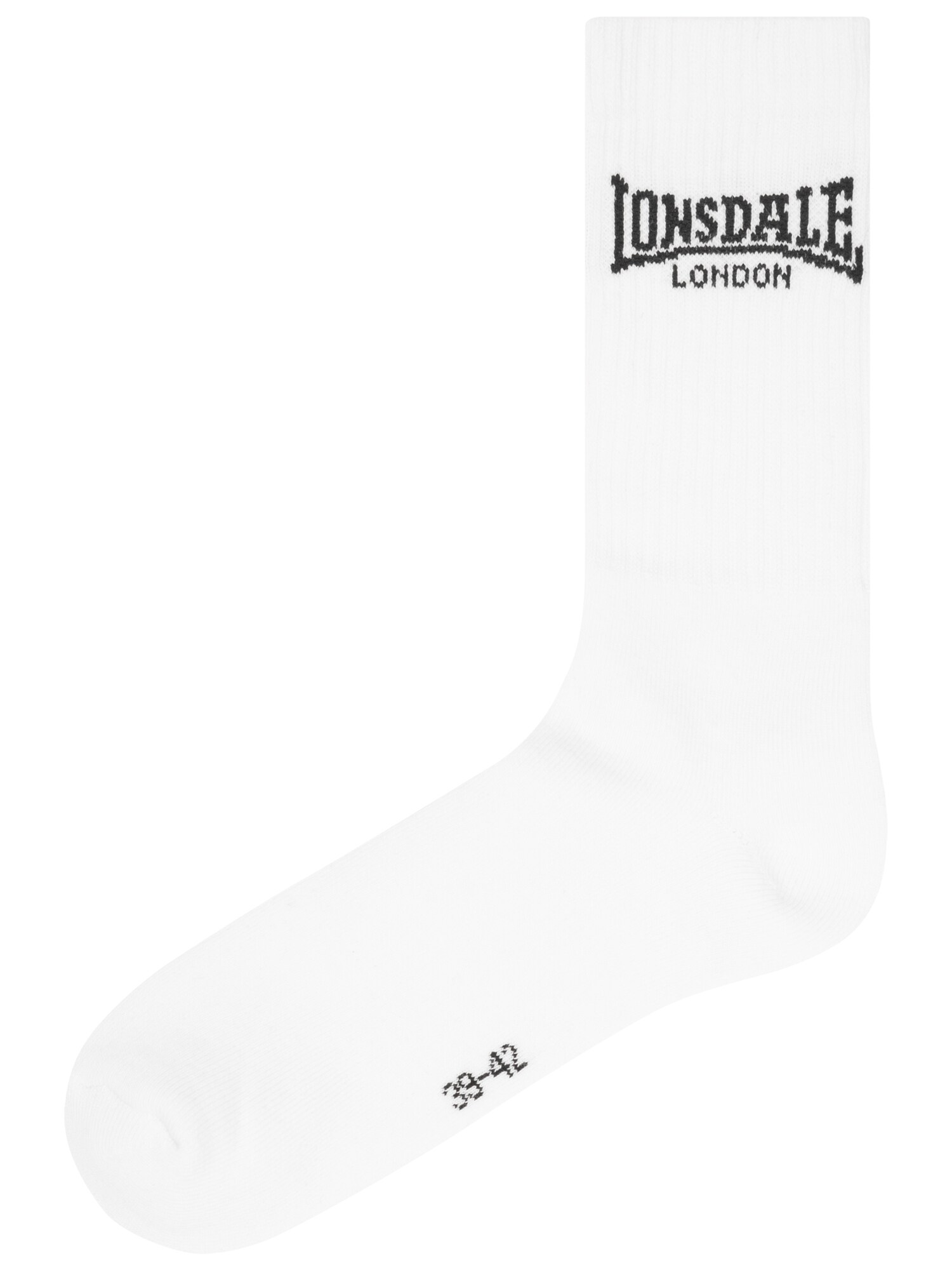 LONSDALE Zokni 'Gilbert'  fekete / fehér akciós termékkép 1