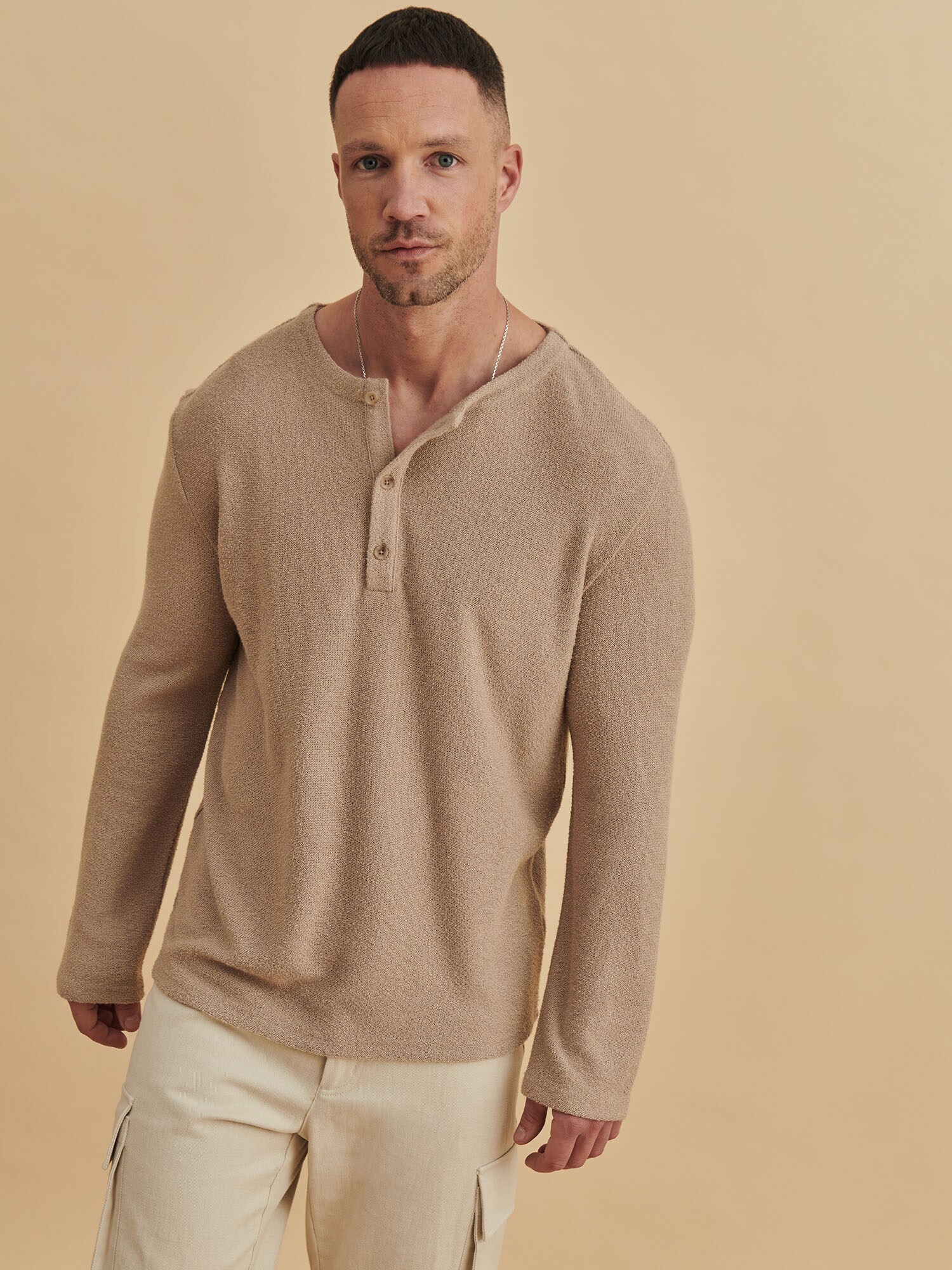 DAN FOX APPAREL Pulóver 'Arian'  taupe termék 2. képe