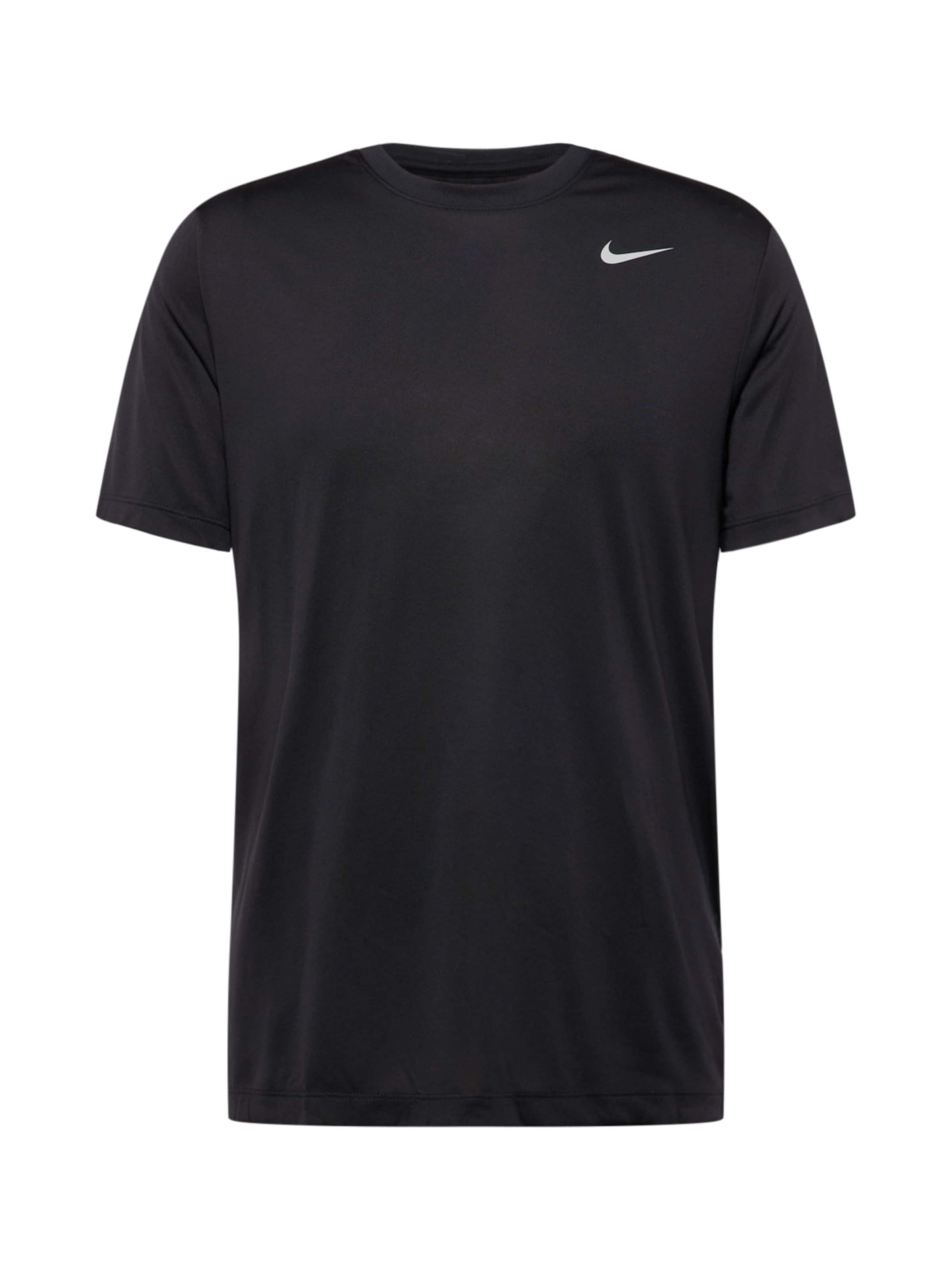 NIKE Tehnička sportska majica crna / prljavo bijela