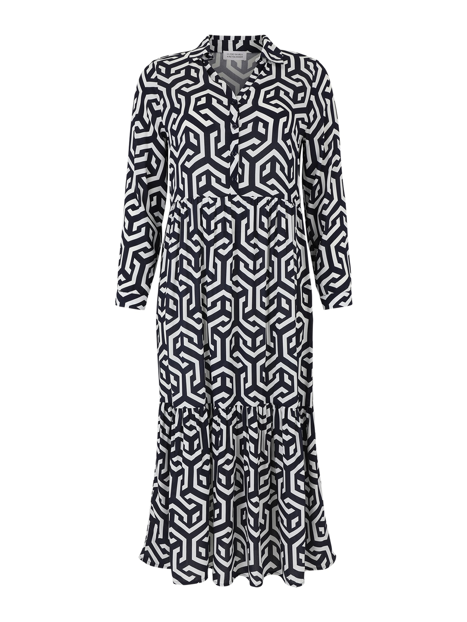 Guido Maria Kretschmer Curvy Rochie tip bluză Heidi  albastru marin / alb