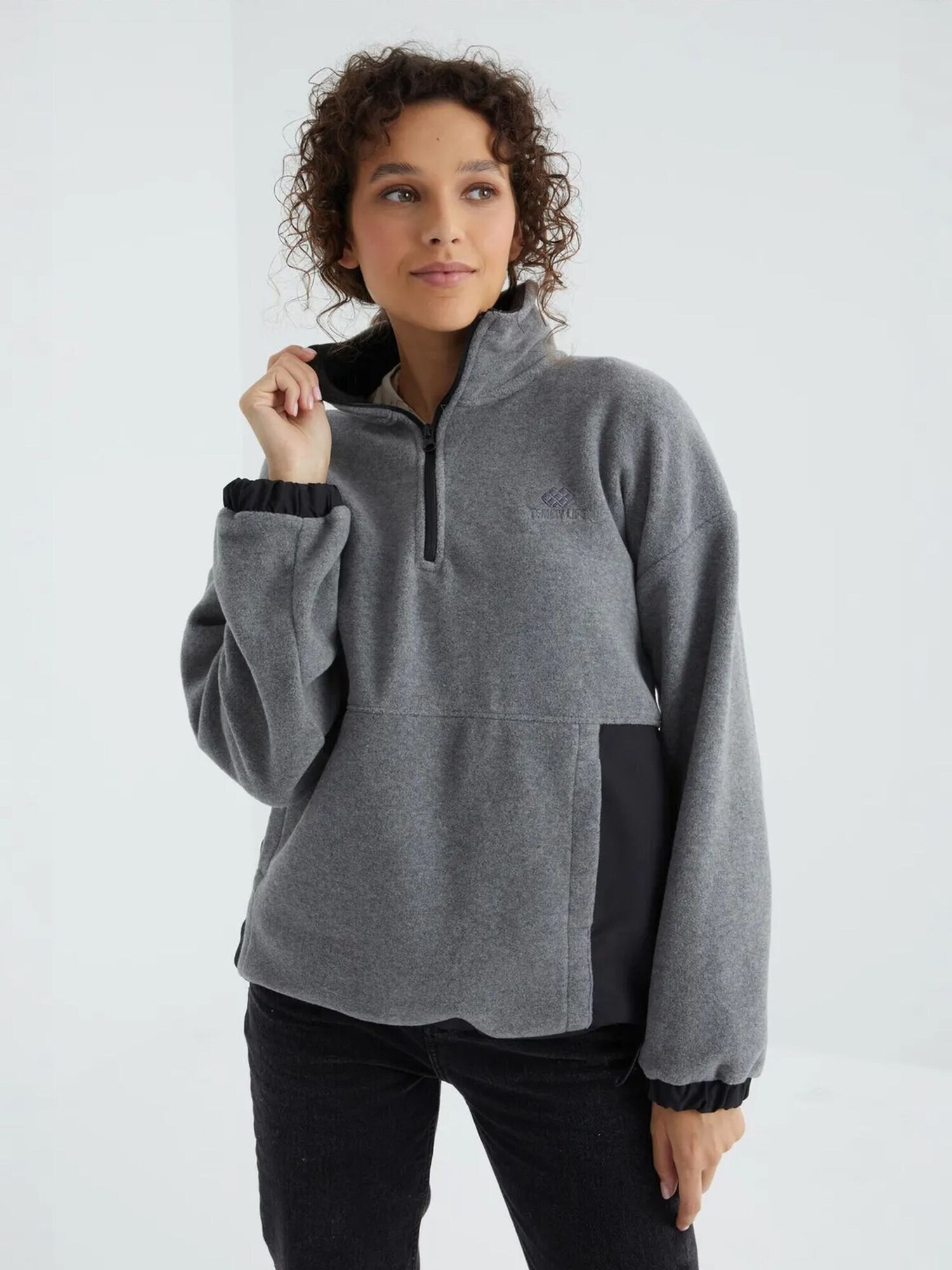 Tommy Life Sweater majica siva