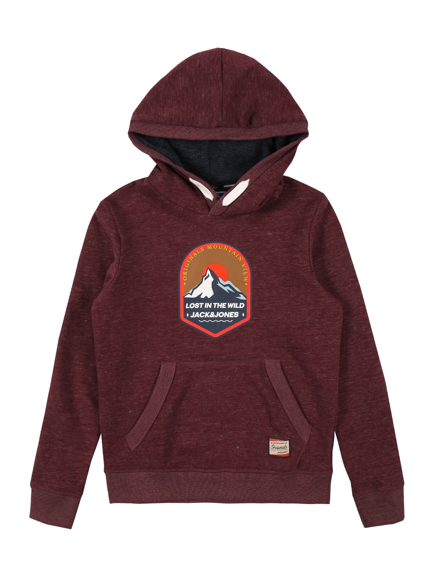 Jack & Jones Junior Megztinis be užsegimo 'RIVER'  mišrios spalvos / margai raudona