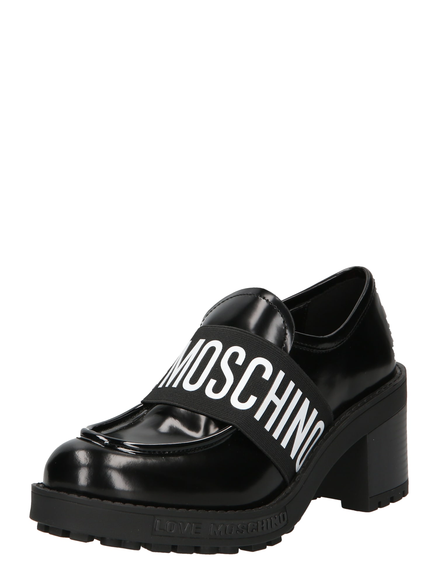 Love Moschino Augstpapēžu kurpes melns / balts