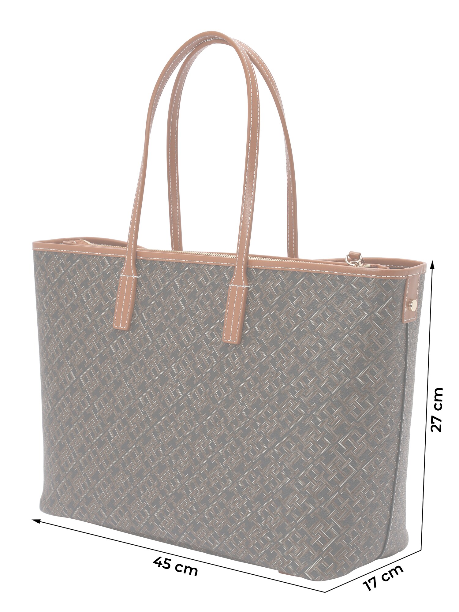 TOMMY HILFIGER Shopper koňaková / hnedá / čierna / biela (obrázok 4)