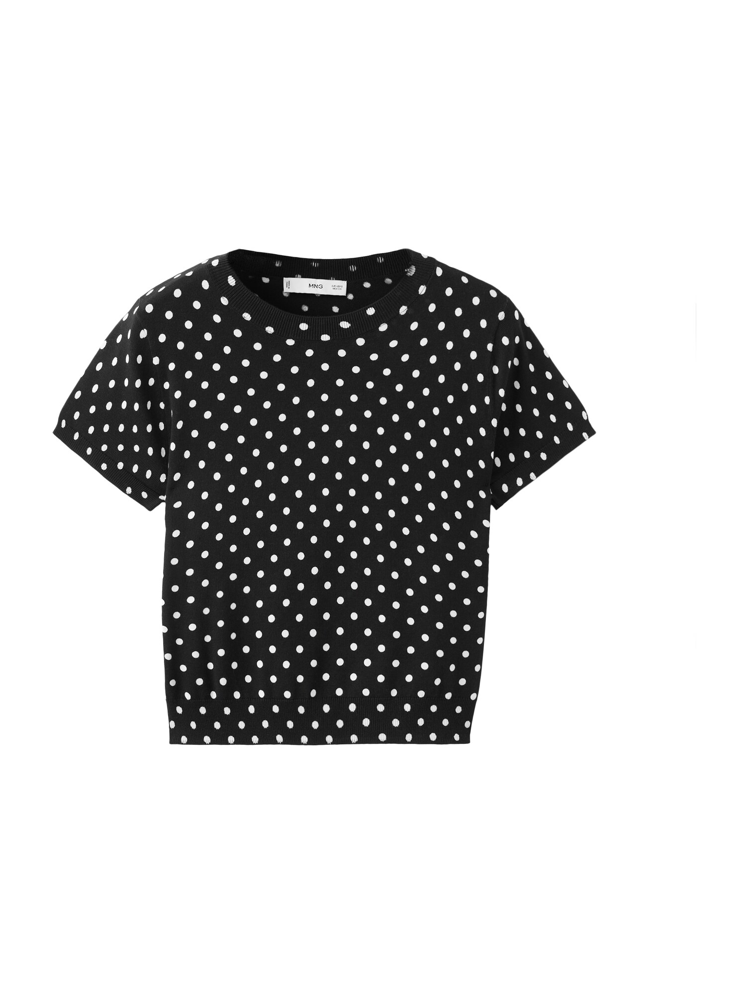 MANGO Pulover 'FERIA'  negru / alb