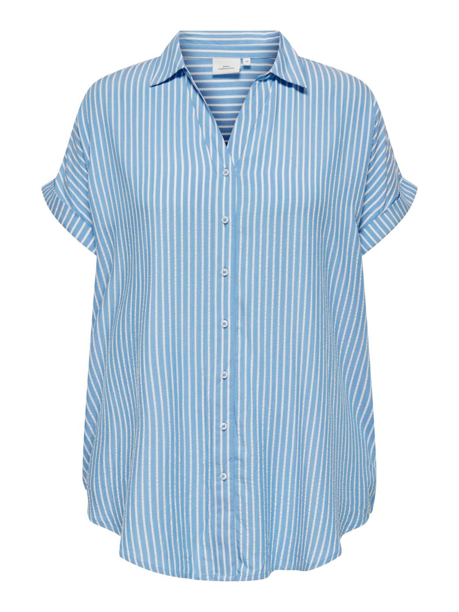 ONLY Carmakoma Blúzka 'CARPENNA'  modrá denim / biela