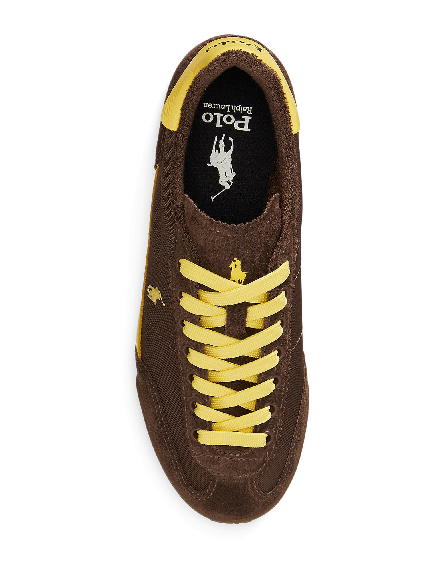 Polo Ralph Lauren Zapatillas deportivas bajas 'HESTER'  chocolate / amarillo – imagen 3