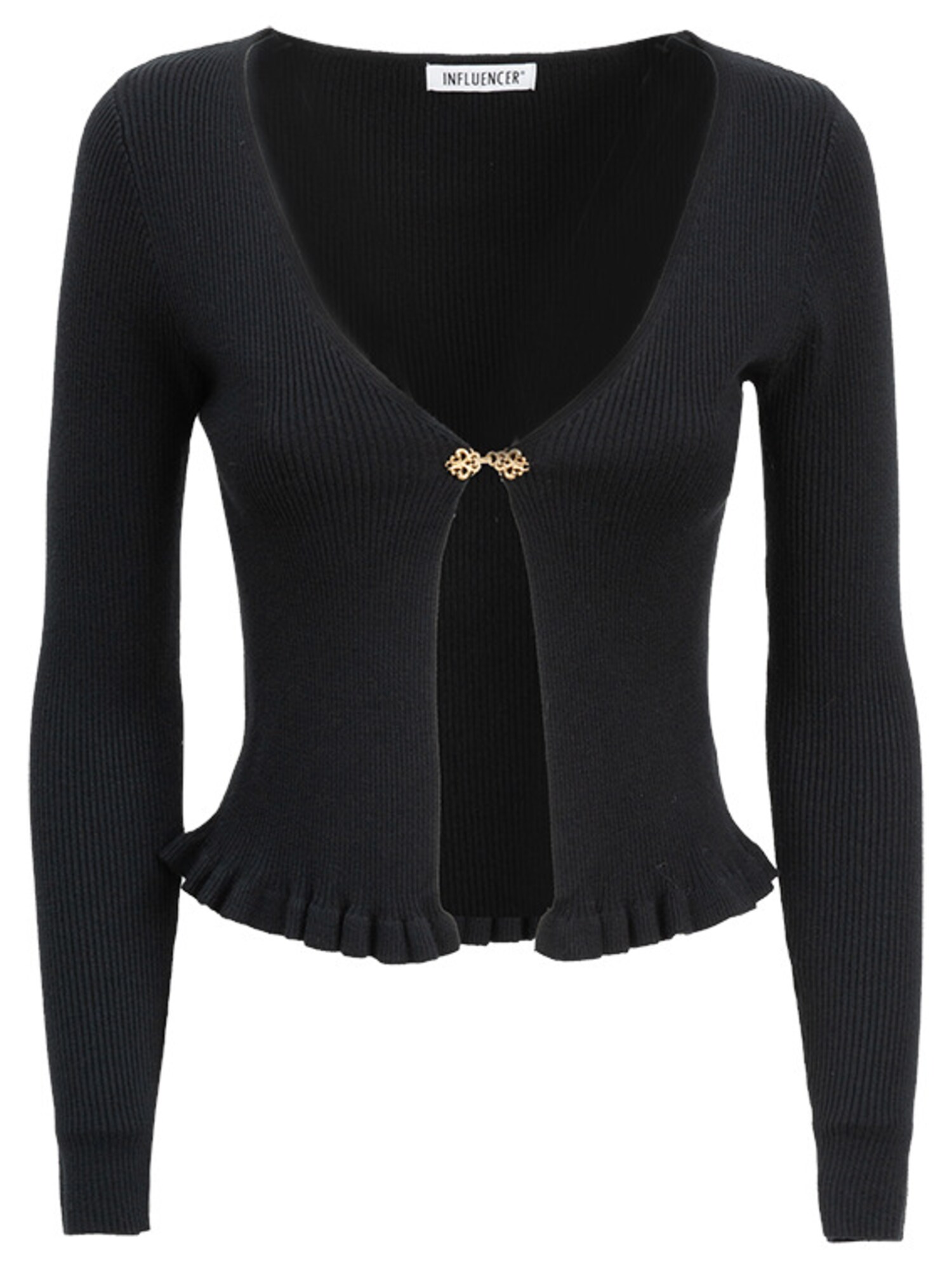 Influencer Geacă tricotată  negru