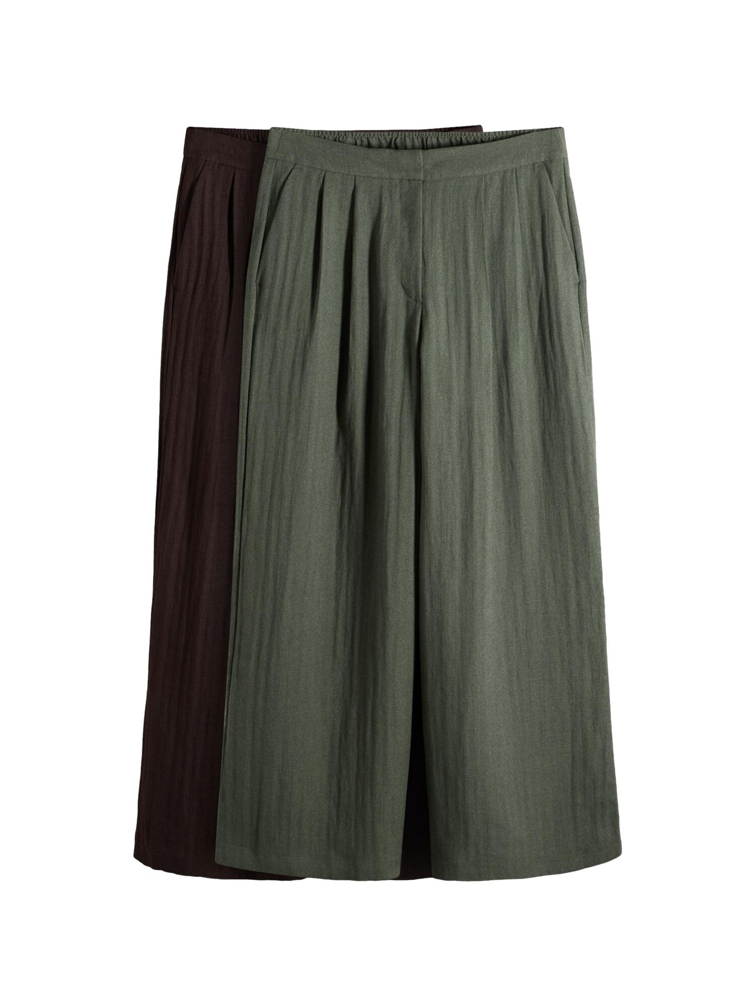 The Set Pantaloni cutați maro închis / oliv