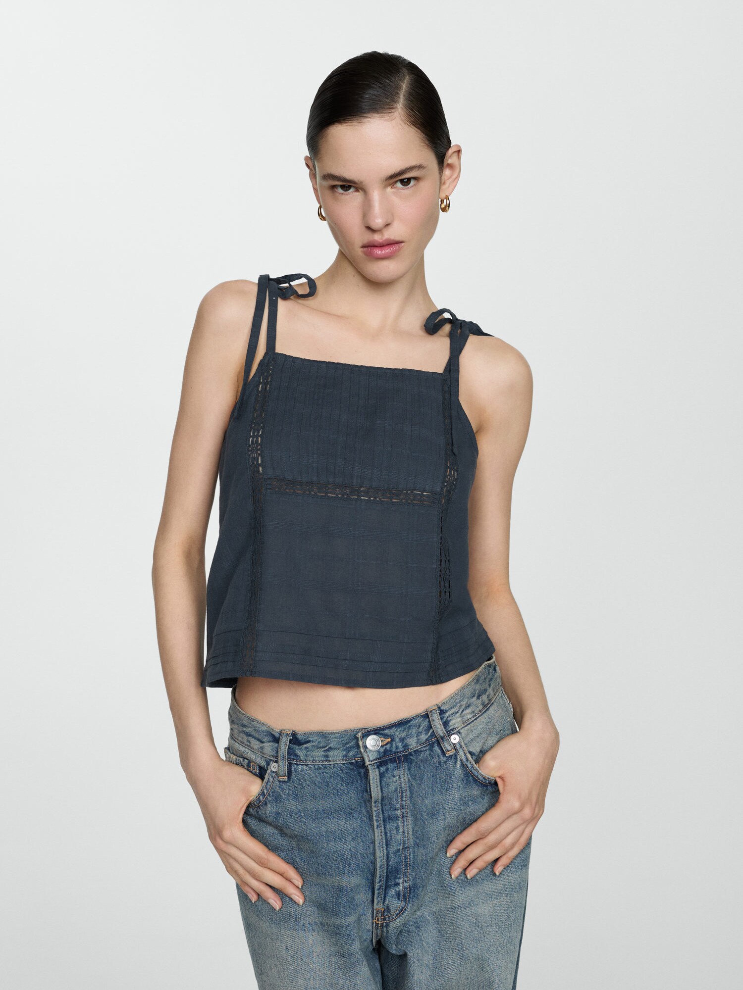 MANGO Top 'LAZO'  tengerészkék termék 2. képe