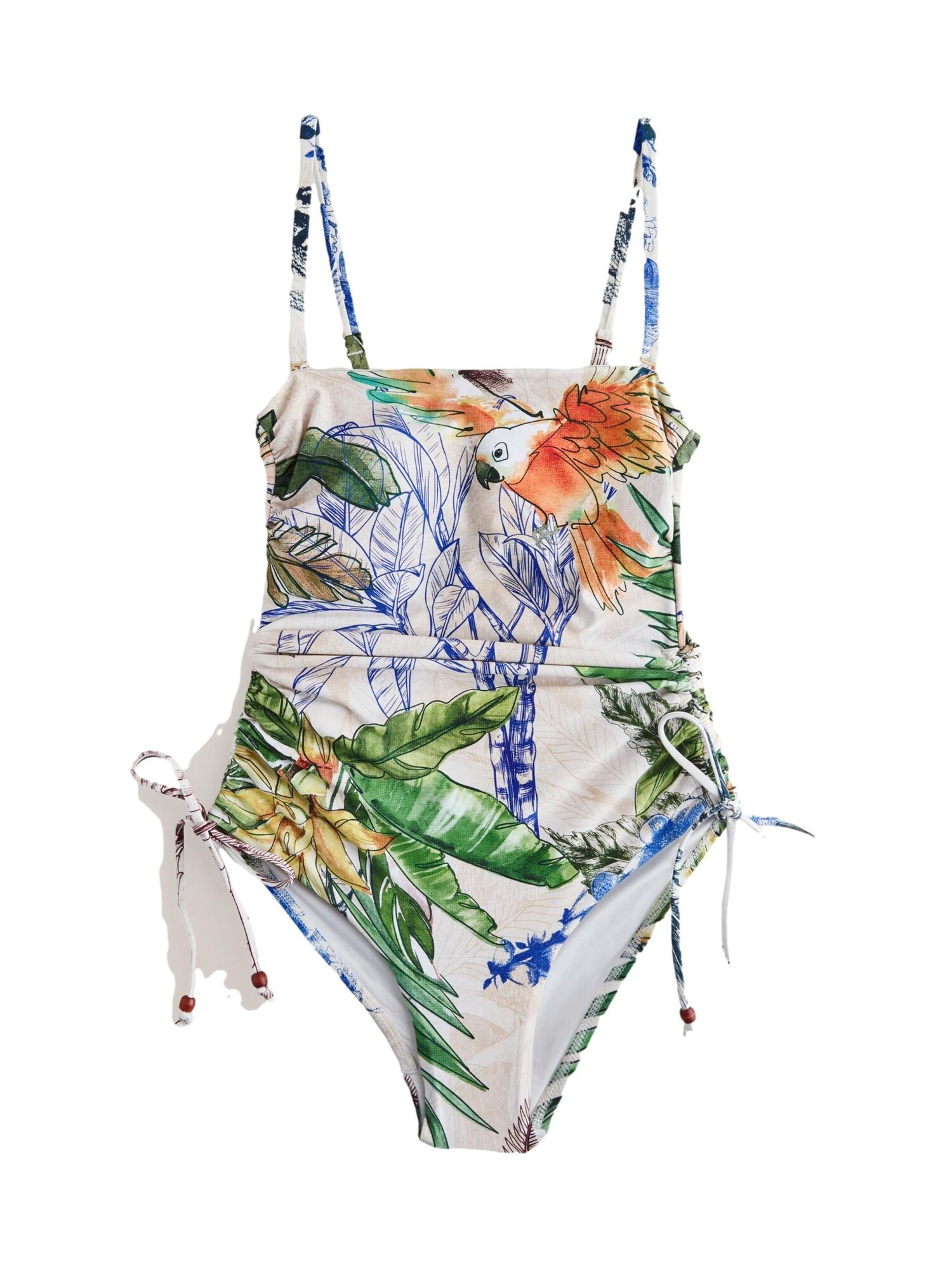 Next Costum de baie întreg  albastru / verde / portocaliu / alb