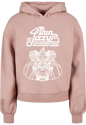 Merchcode Sweatshirt ‘Thin Lizzy – Rocker’ Rosa / Wit