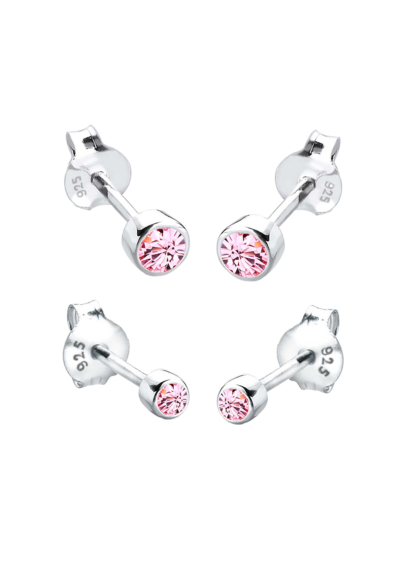 Elli Oorbellen Pink / Zilver