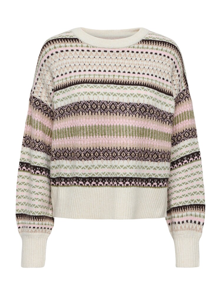 ONLY Pullover 'ONLArianne' Damen Größe L schoko / stone / khaki / rosé