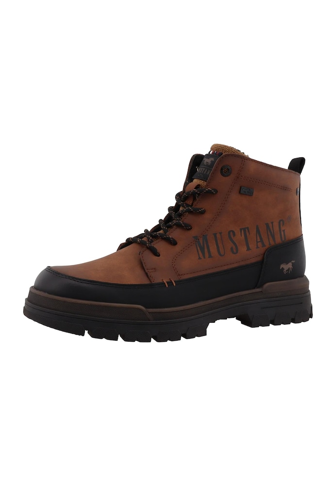MUSTANG Schnürboots 'Peppin' Herren Größe 44 cognac / schwarz