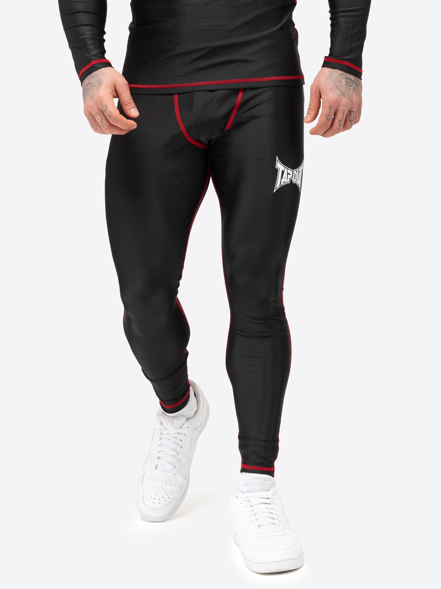 Tapout Funkcionális nadrág 'GRAINSTONE'  piros / fekete / fehér termék 2. képe