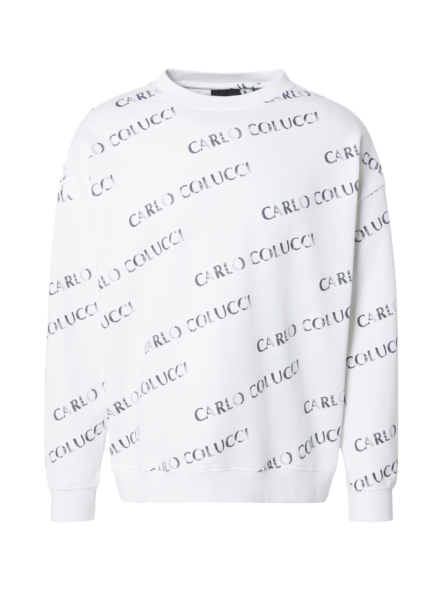 Carlo Colucci Sweater majica antracit siva / bijela