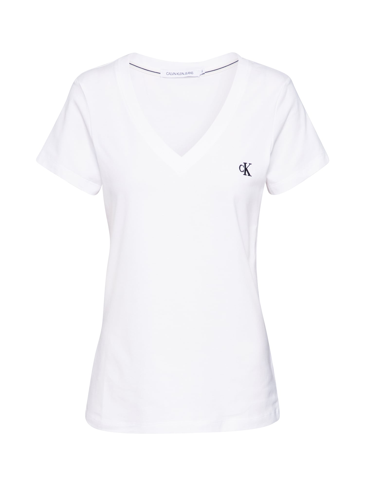 Calvin Klein Jeans Tricou  negru / alb