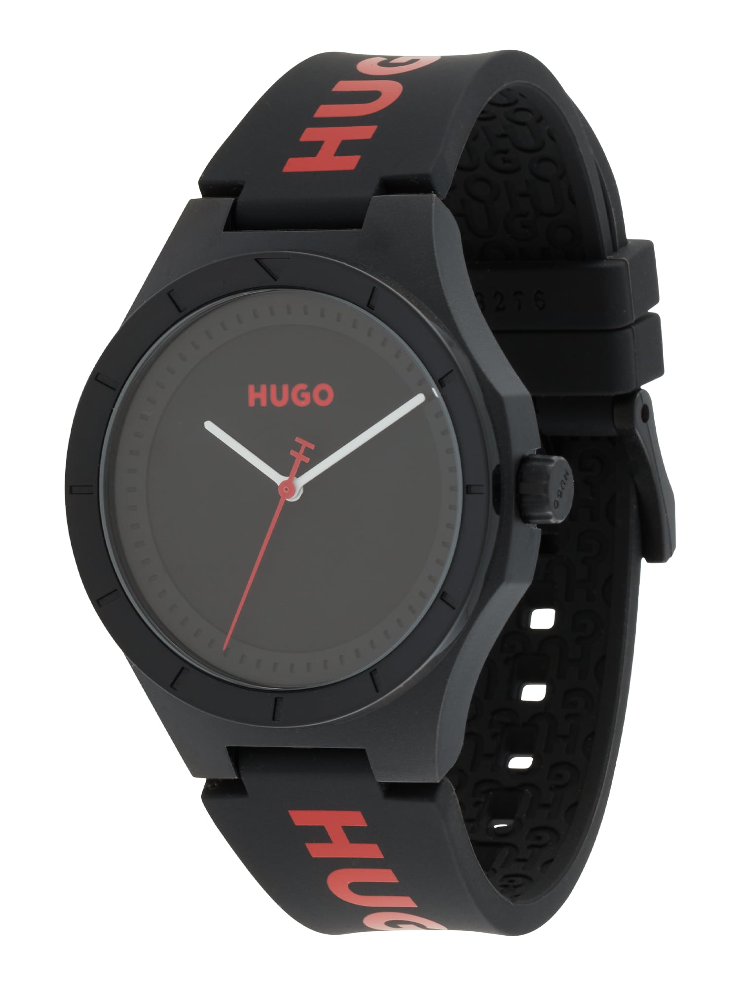 HUGO Red Аналогов часовник 'LIT FOR HIM'  огнено червено / черно