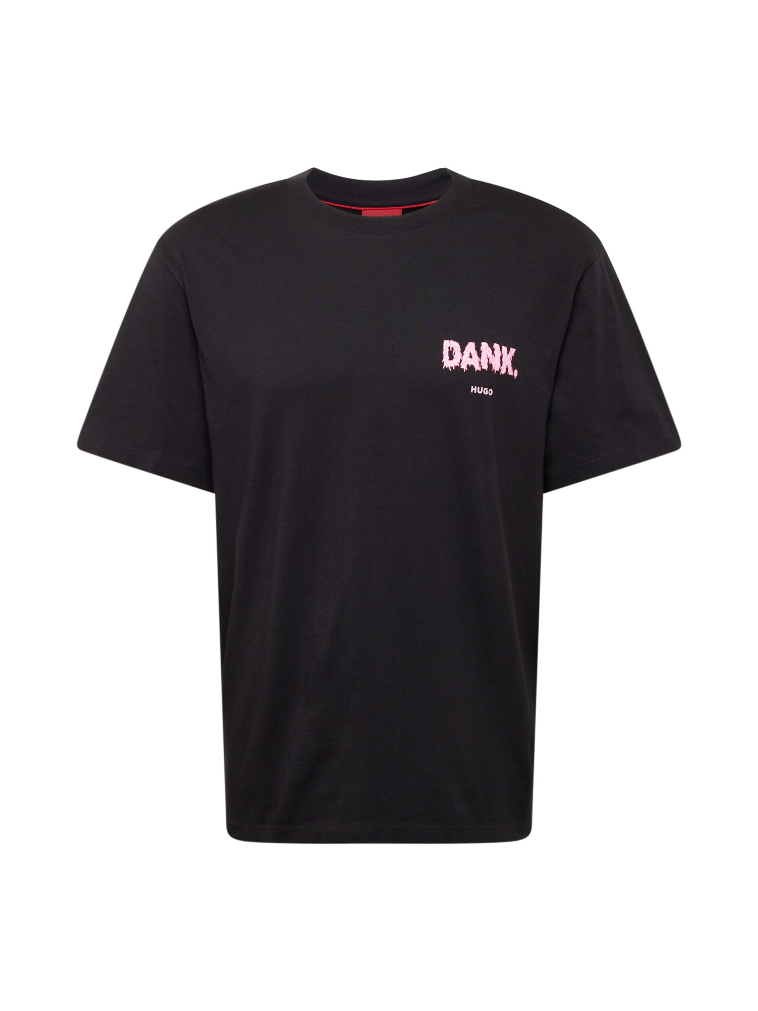 HUGO Póló 'Danckugo'  világos-rózsaszín / fekete