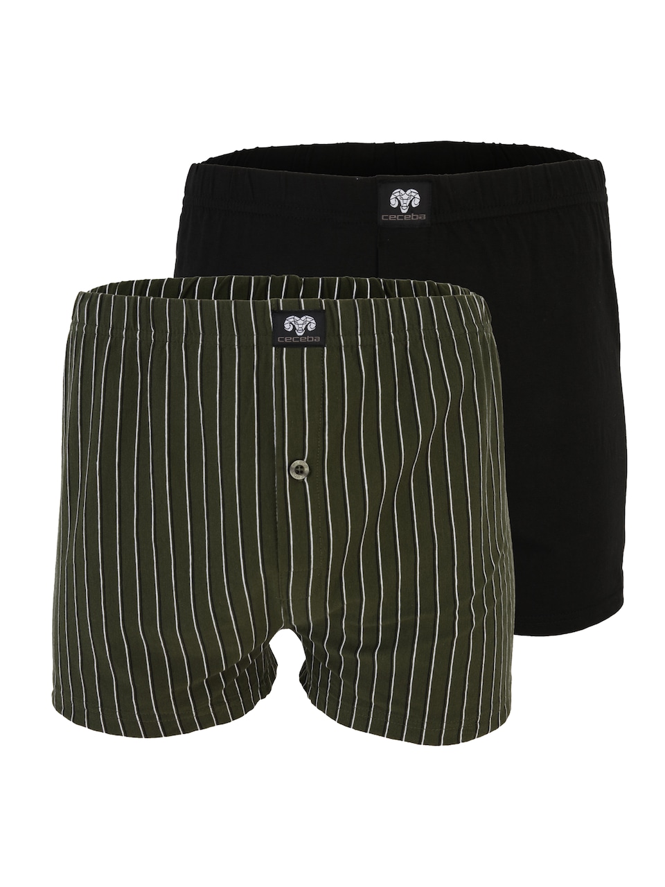 Boxershorts mörkgrön / svart