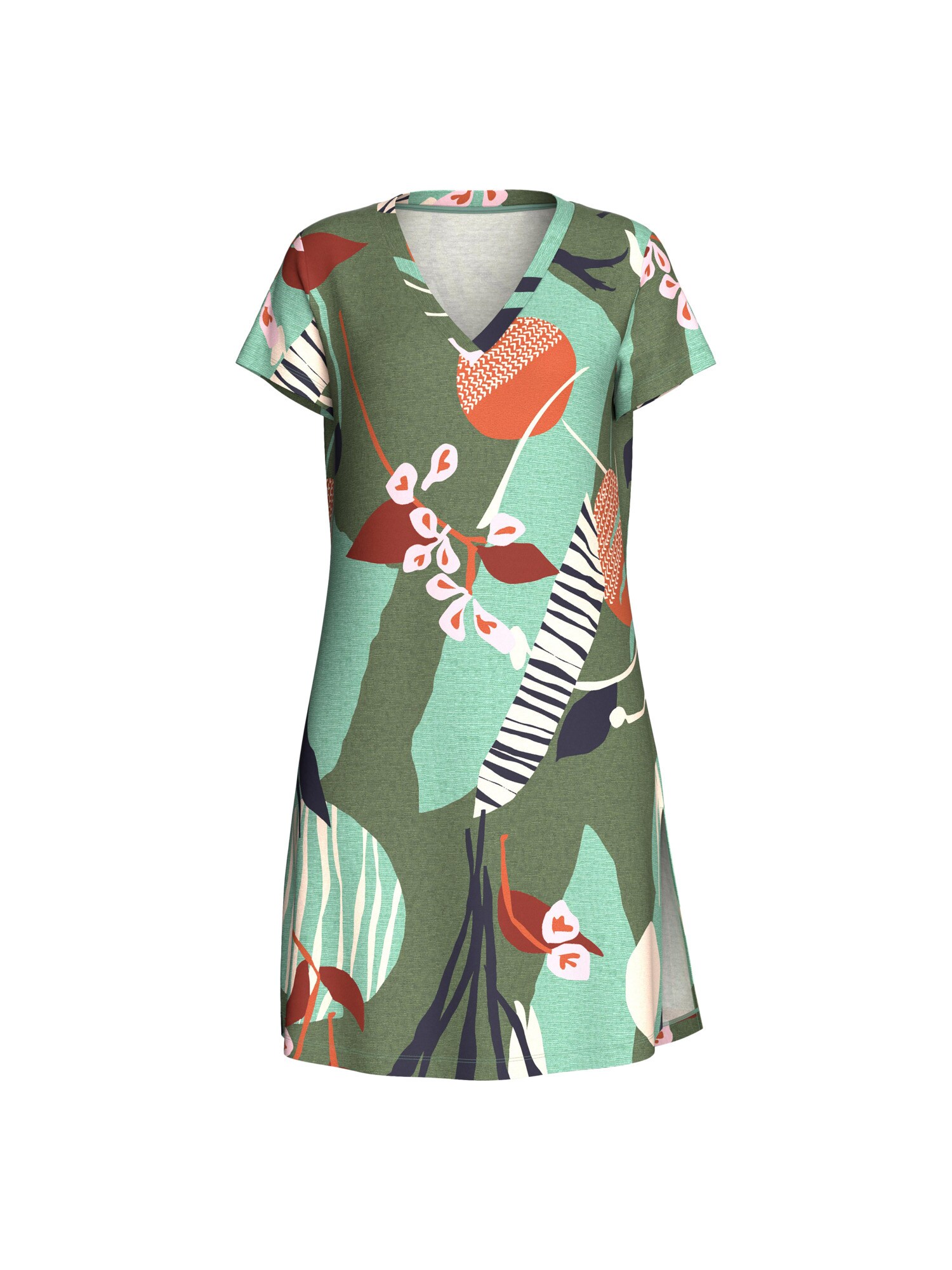 IMPETUS Camicia da notte  verde / menta / arancione / bianco
