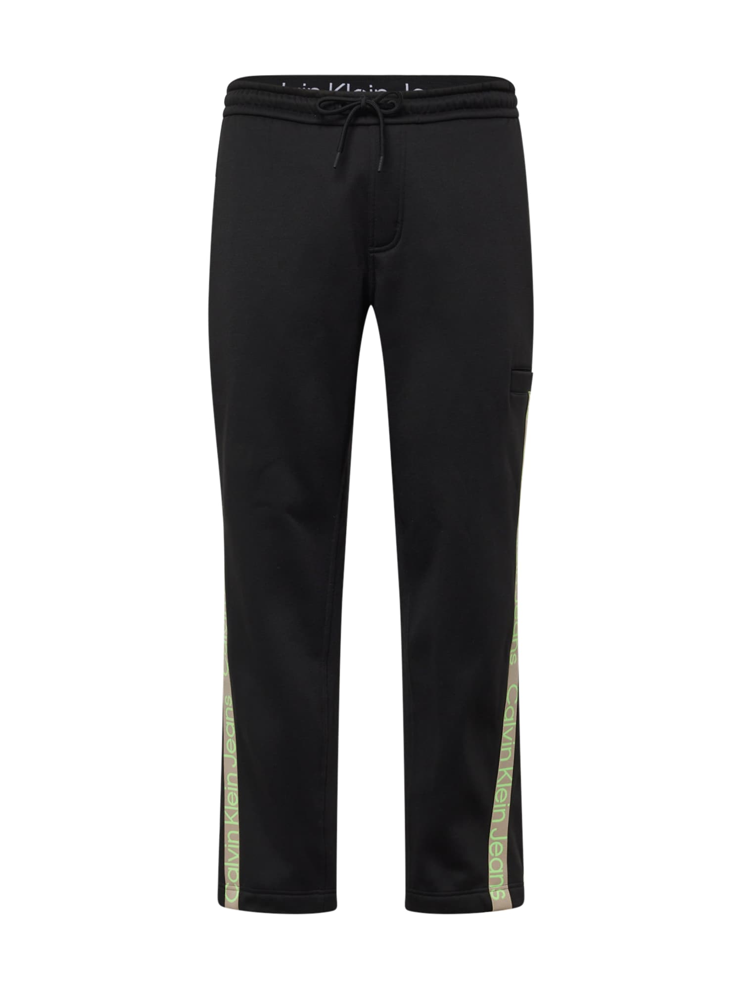 Calvin Klein Jeans Панталон  тъмнобежово / светлозелено / черно