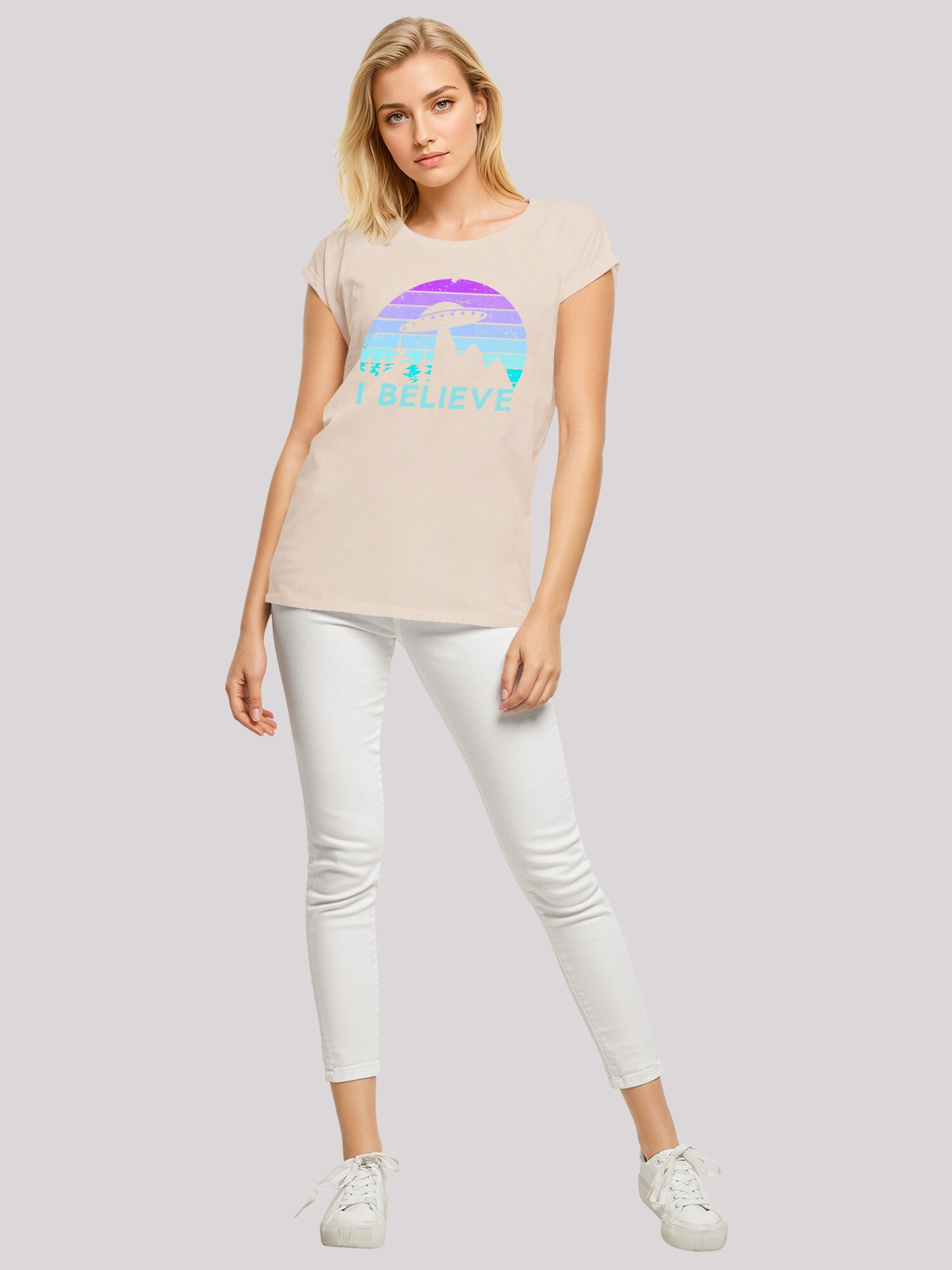 Thumbnail - F4NT4STIC T-Shirt I Believe UFO Alien Raumschiff Retro