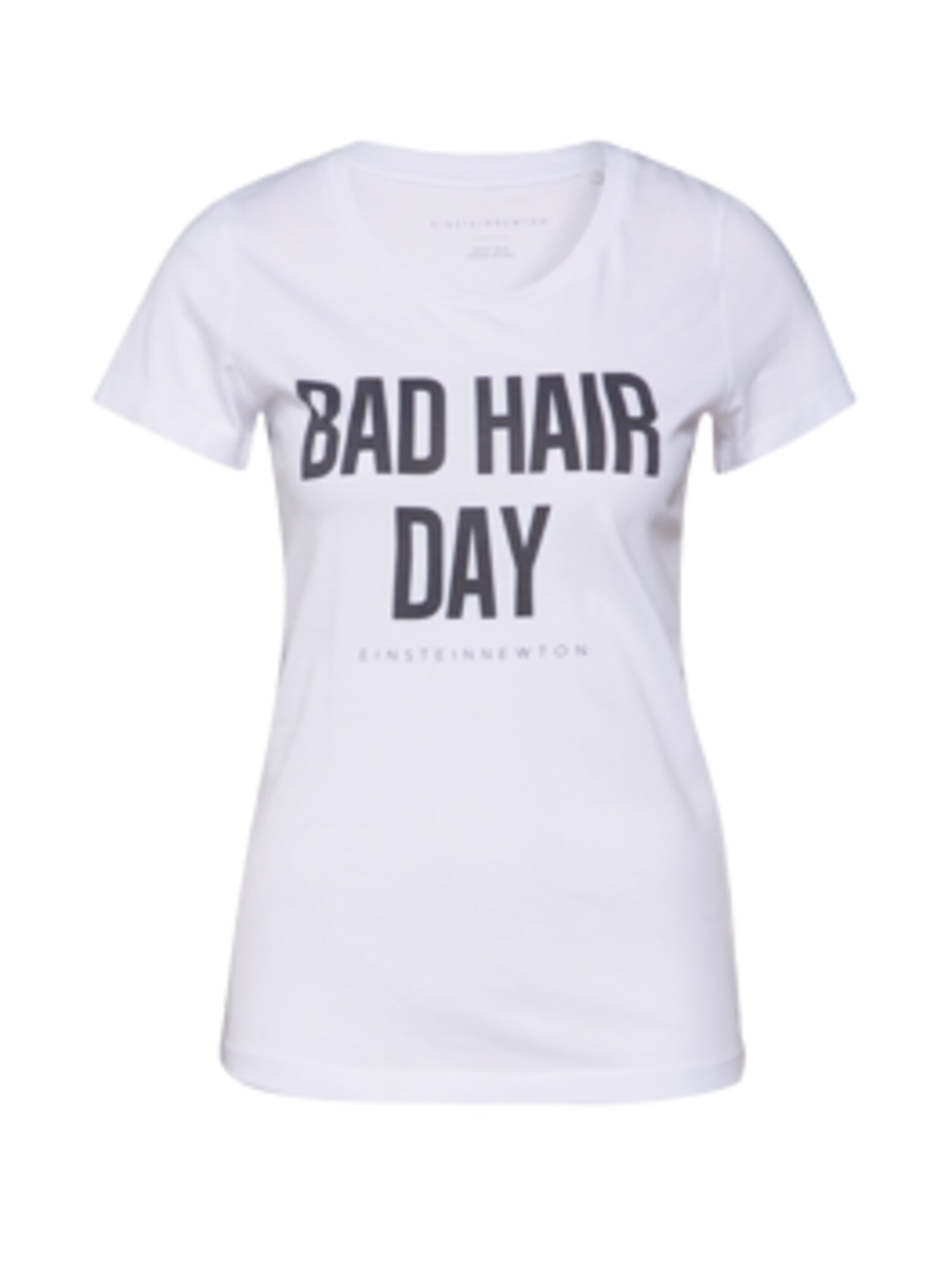 EINSTEIN & NEWTON Marškinėliai 'bad hair day' juoda / balta