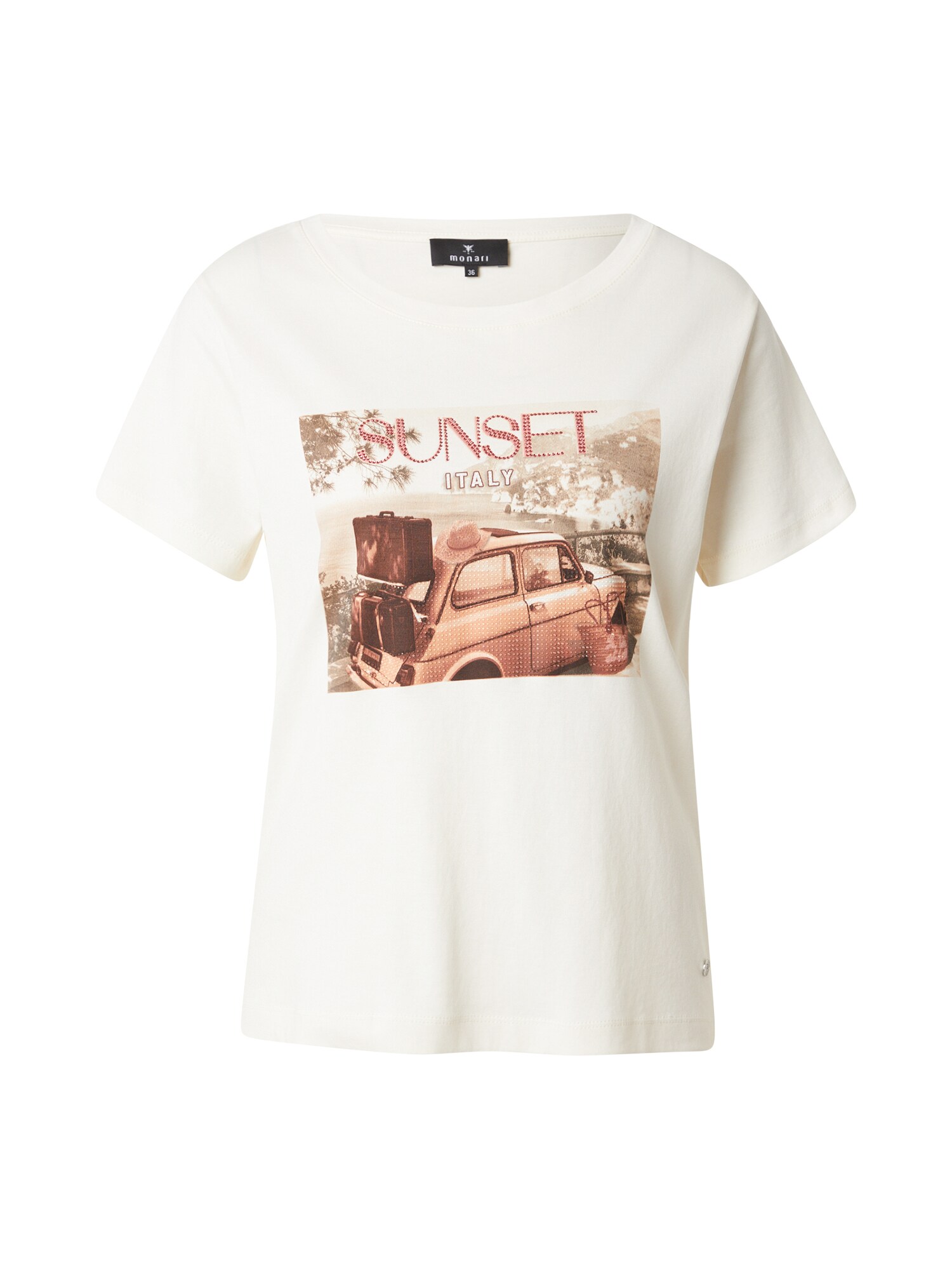 monari Tricou  bej / crem / maro deschis / roșu deschis