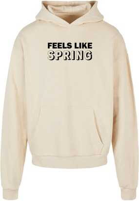 Merchcode Sweatshirt ‘Spring – Feels Like’ Sand / Zwart