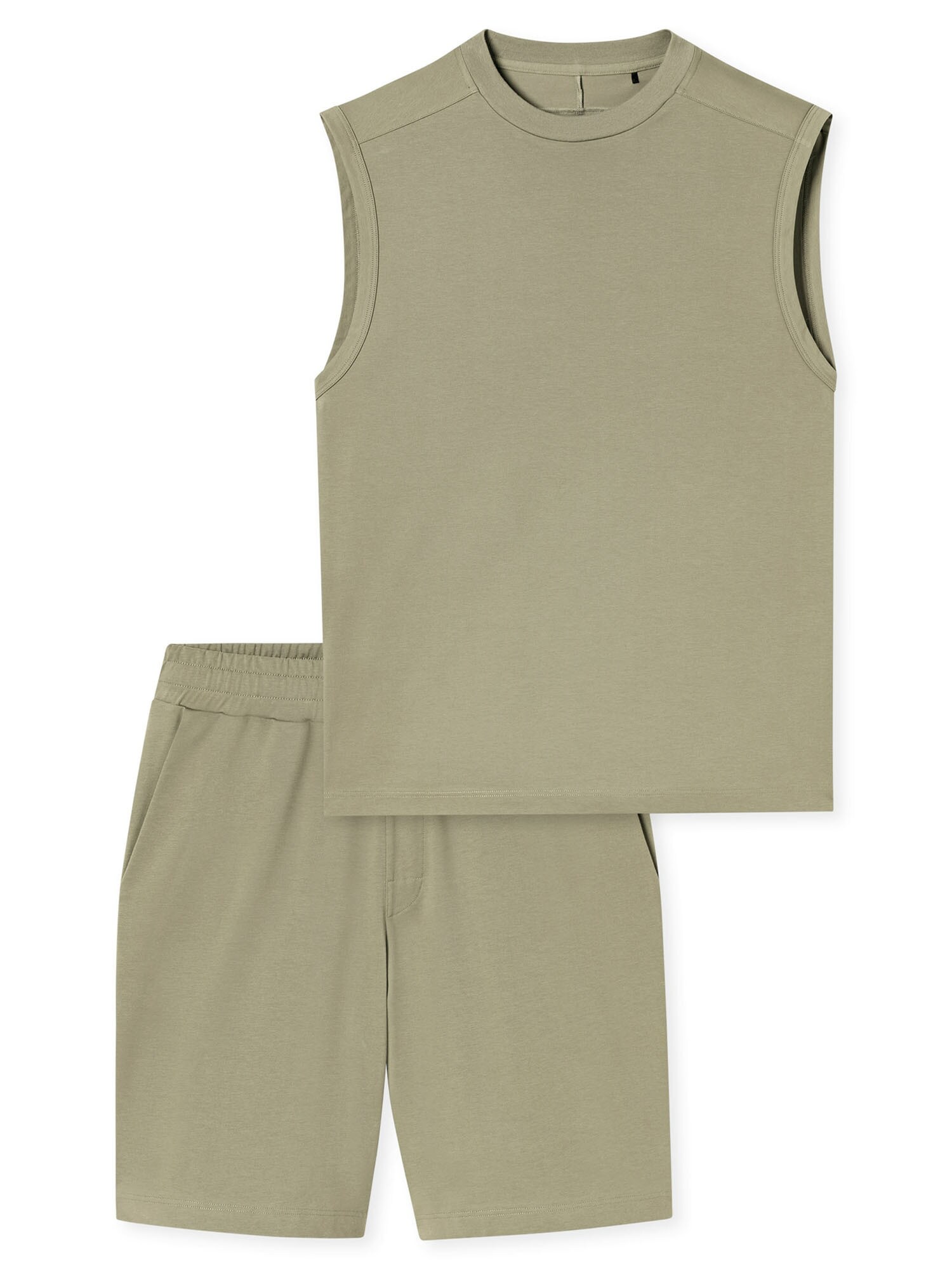Schiesser Pyjama Kort 'Modern' Jade Groen