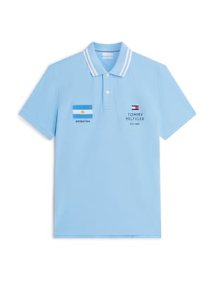 TOMMY HILFIGER Camiseta 'Regular Fit'  marino / azul oscuro / azul claro / blanco