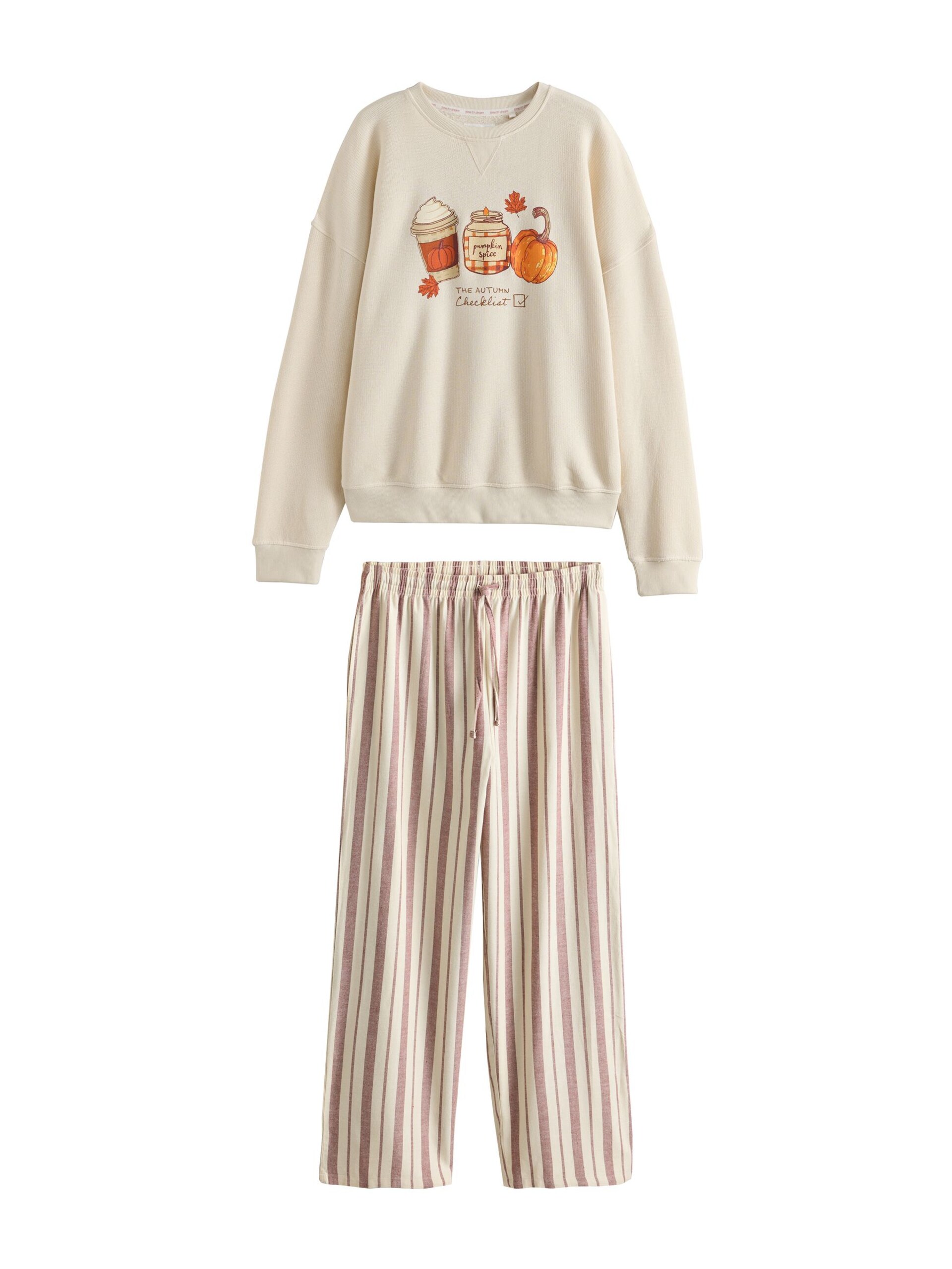 Next Pyjamas kräm / ecru / brun dam