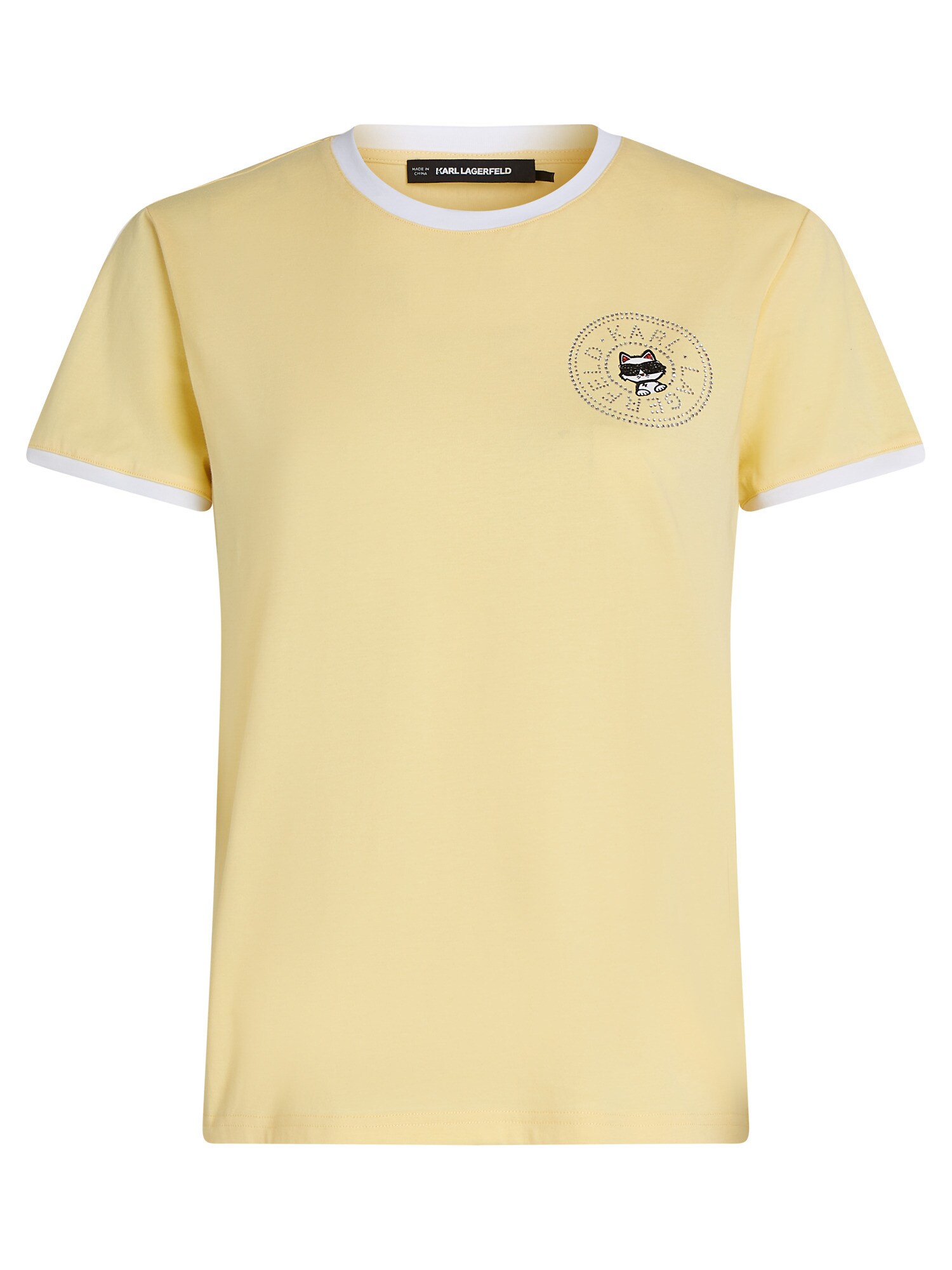Karl Lagerfeld Tricou  galben deschis / roșu / negru / alb