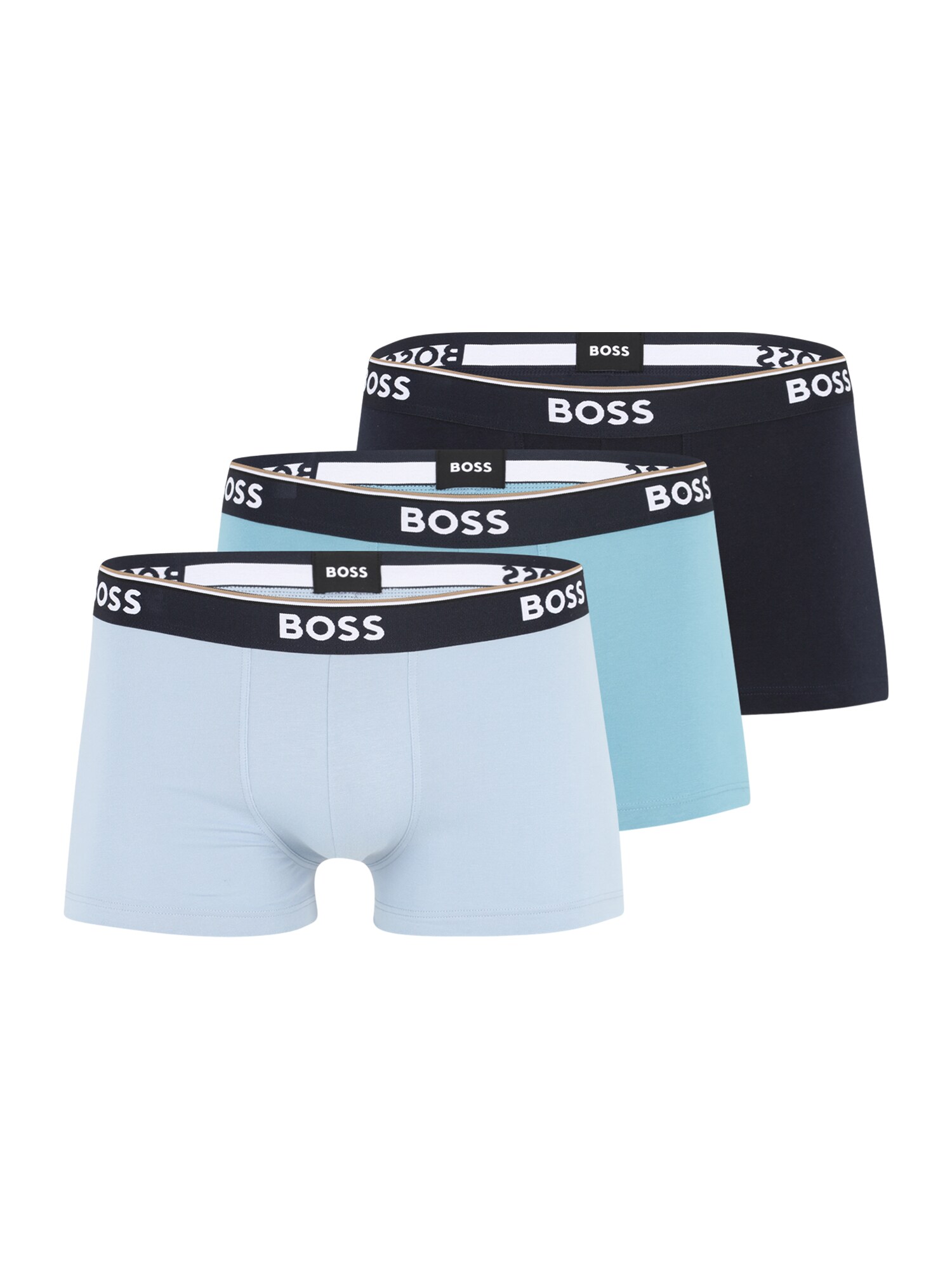 BOSS Boxeri Power  azuriu / albastru deschis / negru / alb