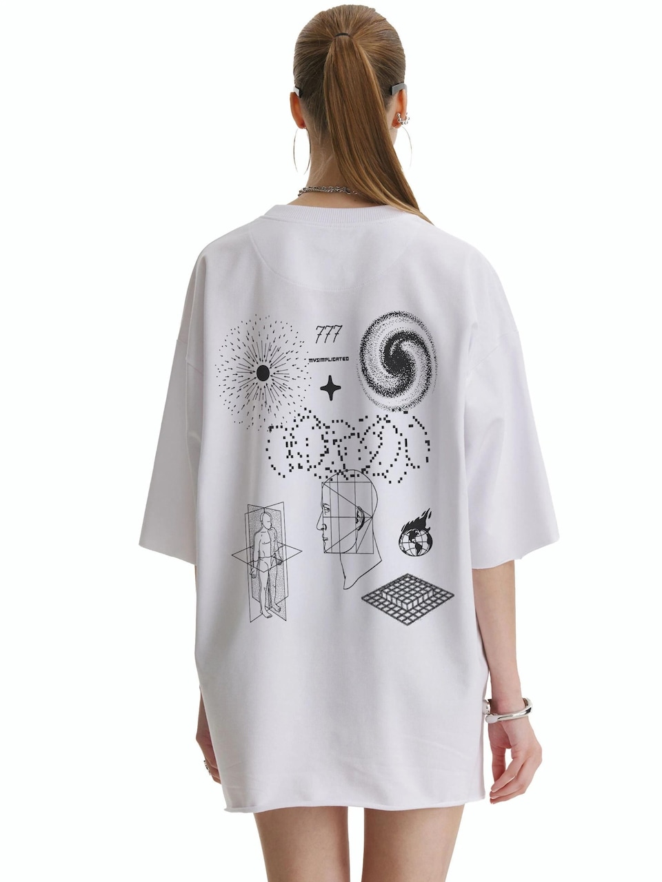 Oversize t-shirt 'Cotton T-shirt 777'