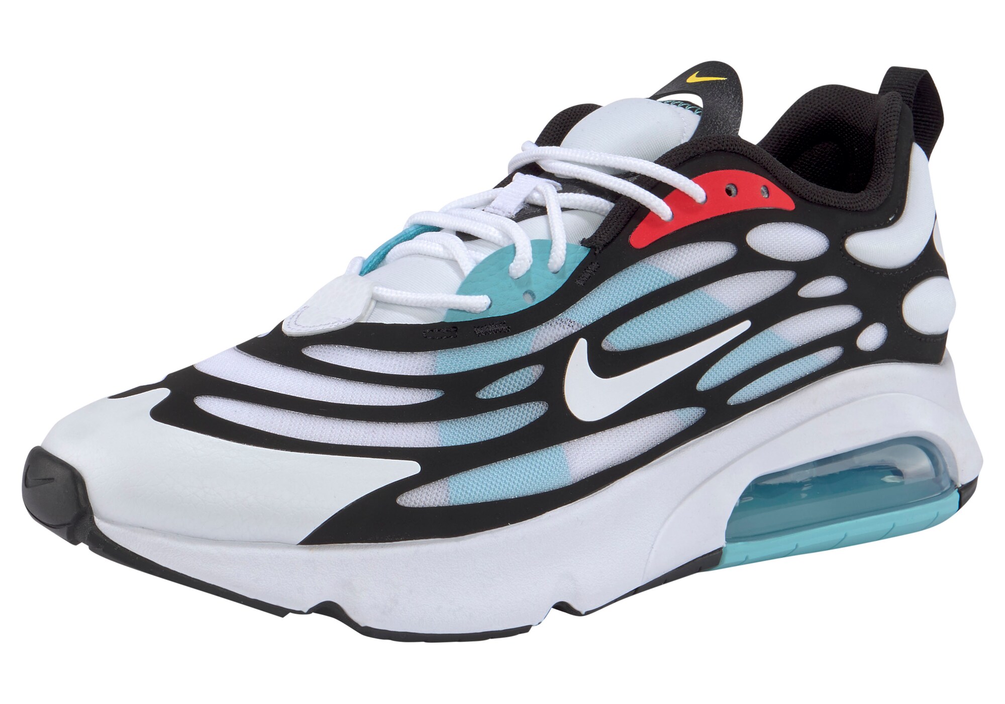 Nike Sportswear Sportbačiai be auliuko 'Air Max Exosense'  balta / juoda / šviesiai mėlyna / raudona