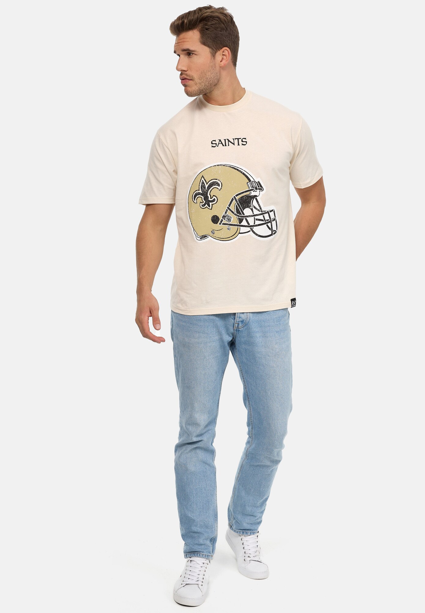 Thumbnail - Recovered T-Shirt NFL Saints Helmet Relaxed