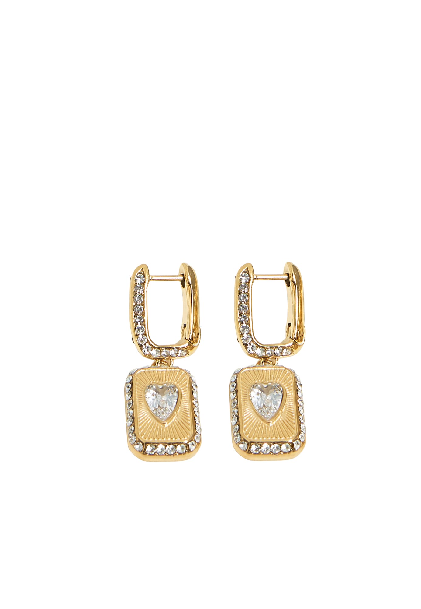 GUESS Cercei CRYSTAL LOVE auriu / transparent